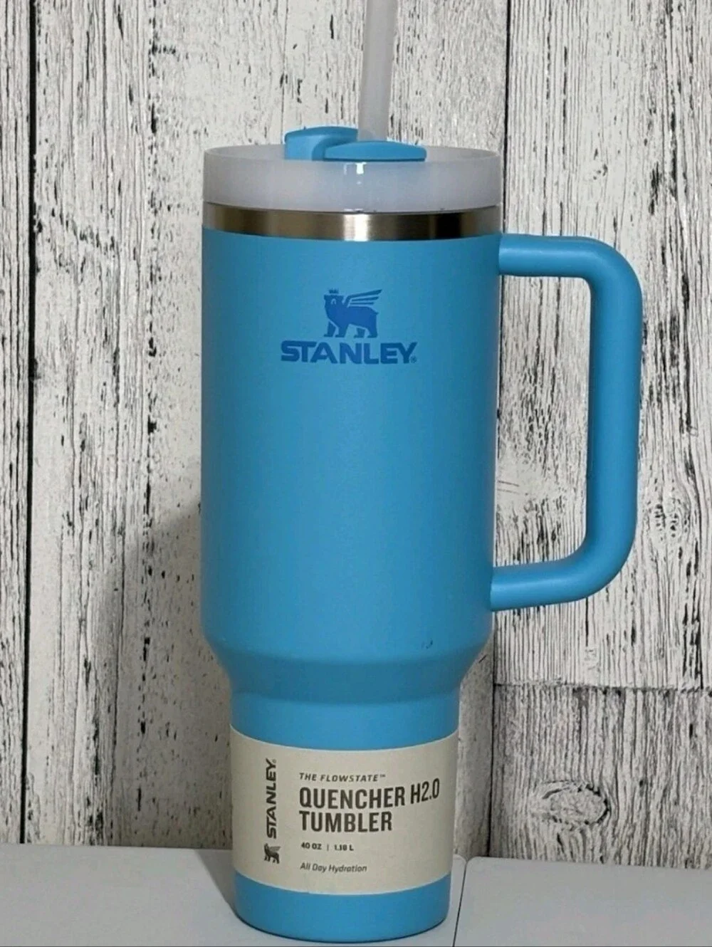 Stanley | Stainless Steel 40oz Quencher H2 FlowState Tumbler | Splash Blue - Picture 1 of 6